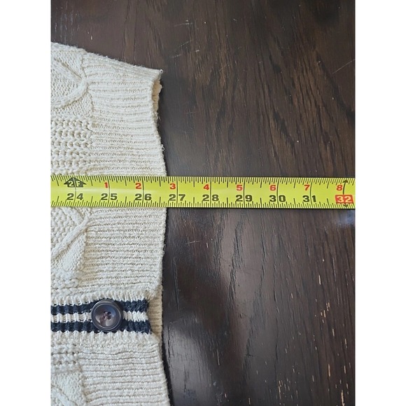 BP Retro Knit Cardigan In Cream Button Up Front Sweater Size M - Picture 9 of 12